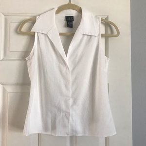INC Women’s White sleeveless blouse size S